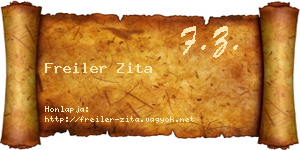 Freiler Zita névjegykártya